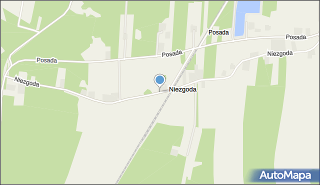 Niezgoda gmina Słupca, Niezgoda, mapa Niezgoda gmina Słupca