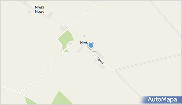 Niwki gmina Chodów, Niwki, mapa Niwki gmina Chodów