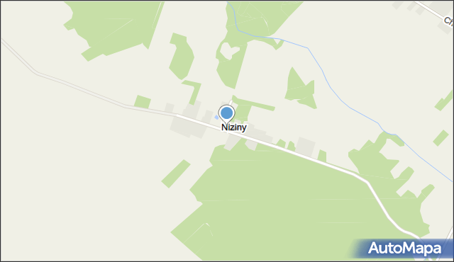 Niziny gmina Sobków, Niziny, mapa Niziny gmina Sobków