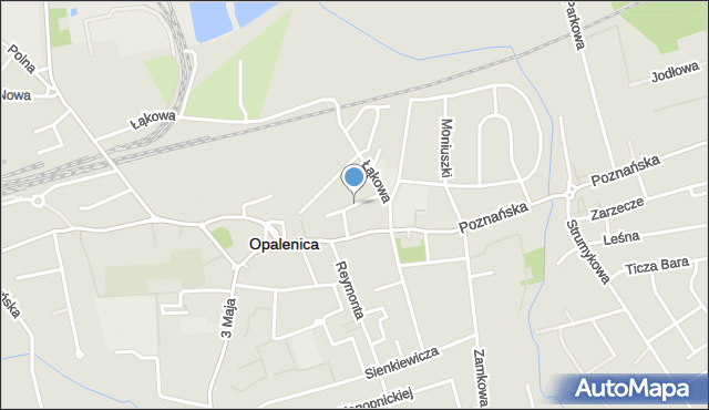 Opalenica powiat nowotomyski, Niegolewskich, mapa Opalenica powiat nowotomyski