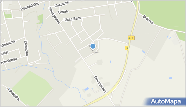 Opalenica powiat nowotomyski, Niemojewskiego Józefa, gen., mapa Opalenica powiat nowotomyski