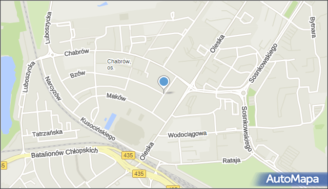 Opole, Niezapominajek, mapa Opola