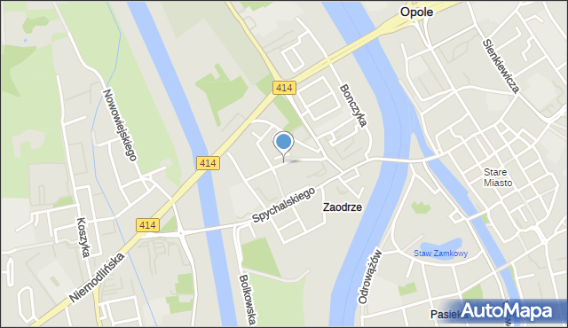 Opole, Niedurnego Piotra, mapa Opola