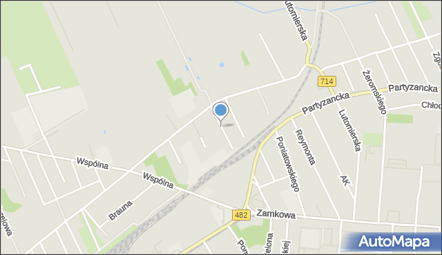 Pabianice, Nieduża, mapa Pabianic