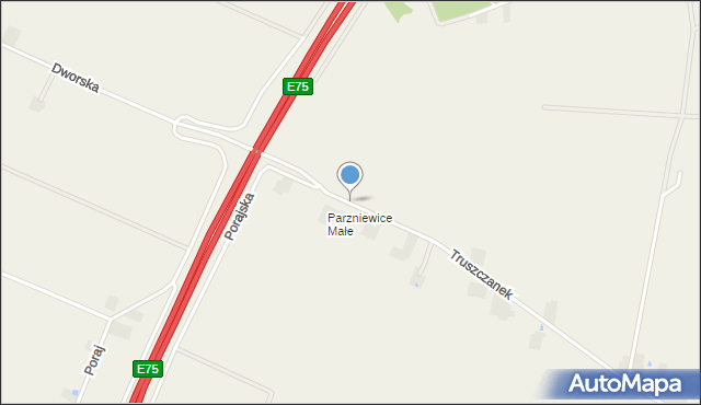 Parzniewice, Niechcicka, mapa Parzniewice