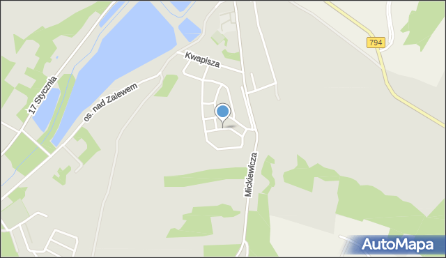Pilica powiat zawierciański, Niepodległości, mapa Pilica powiat zawierciański