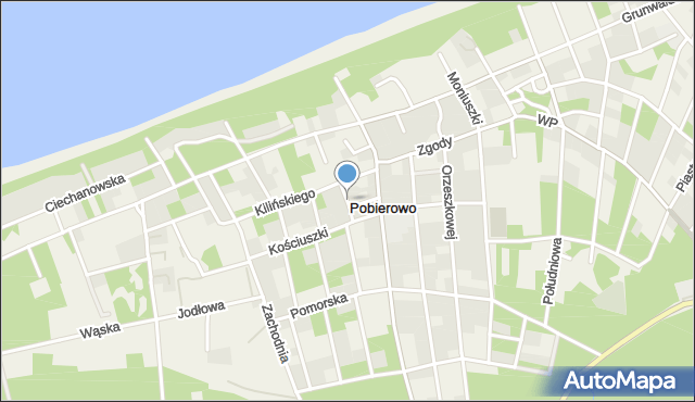 Pobierowo, Niecała, mapa Pobierowo