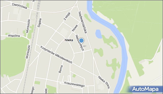 Puszczykowo powiat poznański, Niezłomnych, mapa Puszczykowo powiat poznański