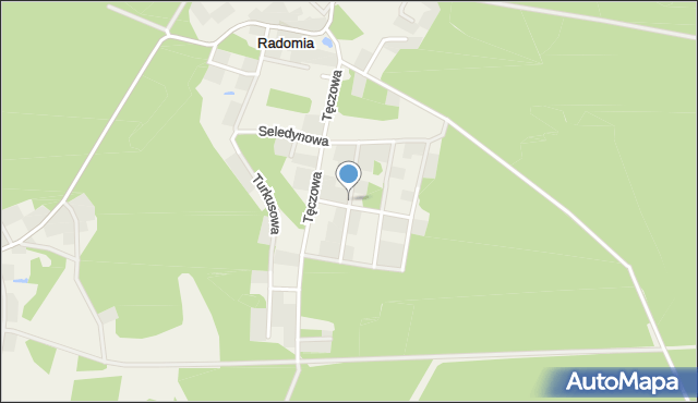 Radomia, Niebieska, mapa Radomia