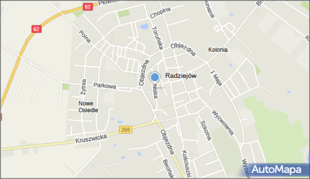 Radziejów, Niska, mapa Radziejów