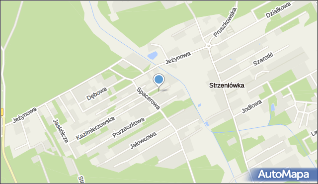 Strzeniówka, Niecała, mapa Strzeniówka