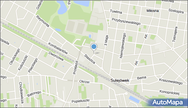 Sulejówek, Niecała, mapa Sulejówek