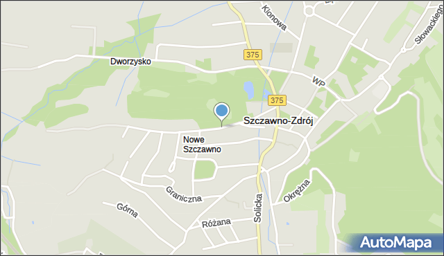 Szczawno-Zdrój, Nizinna, mapa Szczawno-Zdrój