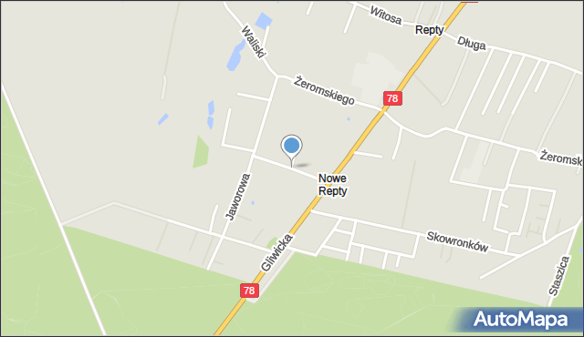 Tarnowskie Góry, Niemcewicza Juliana Ursyna, mapa Tarnowskie Góry