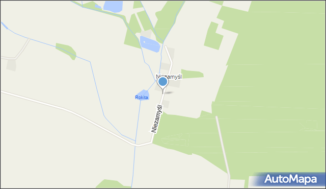 Trzebicko, Niezamyśl, mapa Trzebicko