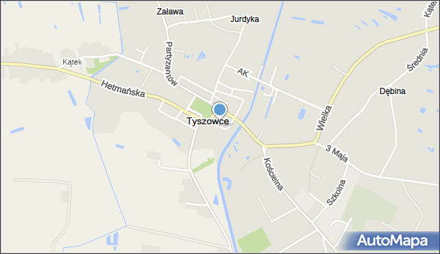 Tyszowce, Niezgody, mapa Tyszowce