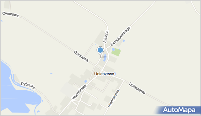 Unieszewo, Niedzielna, mapa Unieszewo