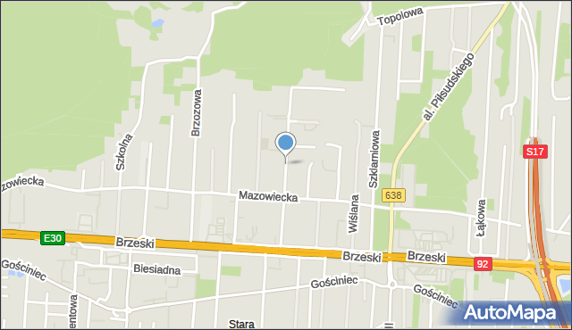 Warszawa, Nizinna, mapa Warszawy