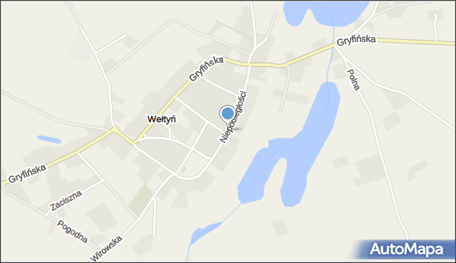 Wełtyń, Niepodległości, mapa Wełtyń