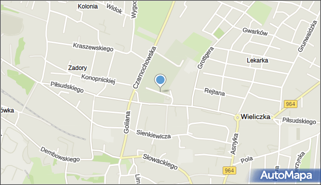Wieliczka, Niecała, mapa Wieliczka