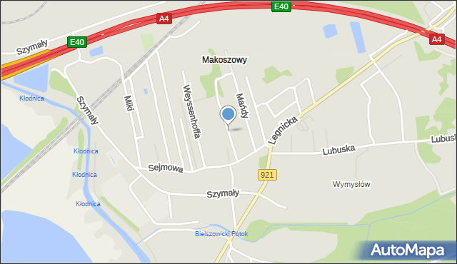 Zabrze, Niedoby Karola, mapa Zabrza