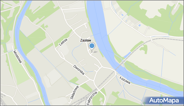 Zagórz powiat sanocki, Nieduża, mapa Zagórz powiat sanocki