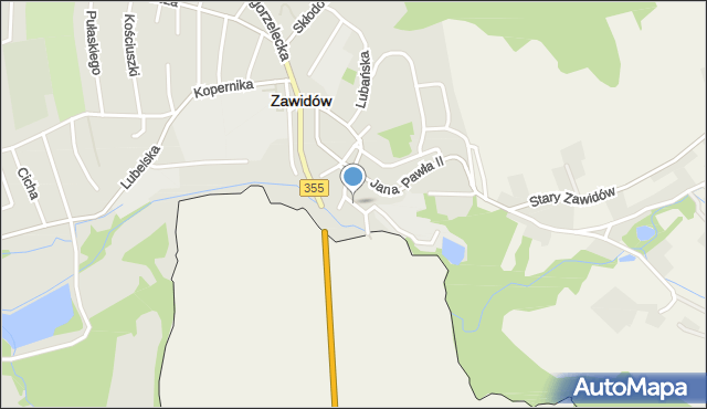 Zawidów, Niepodległości, mapa Zawidów