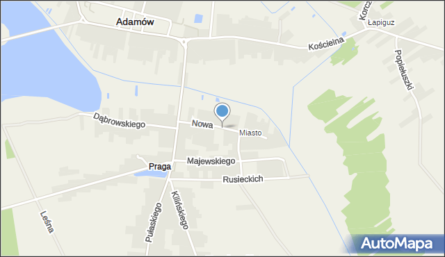 Adamów powiat łukowski, Nowa, mapa Adamów powiat łukowski