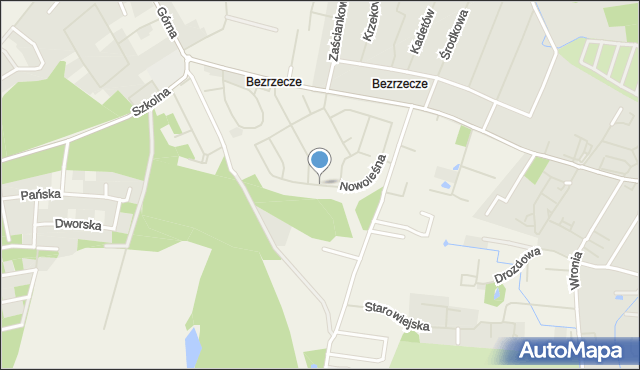 Bezrzecze, Nowoleśna, mapa Bezrzecze