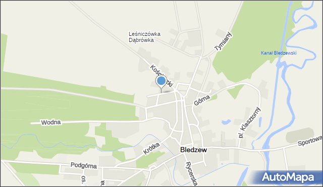 Bledzew, Nowa, mapa Bledzew