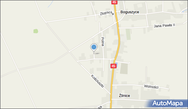 Boguszyce gmina Prószków, Nowa, mapa Boguszyce gmina Prószków