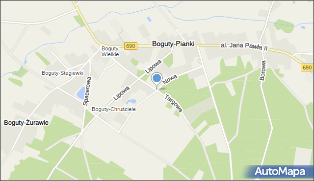 Boguty-Pianki, Nowa, mapa Boguty-Pianki