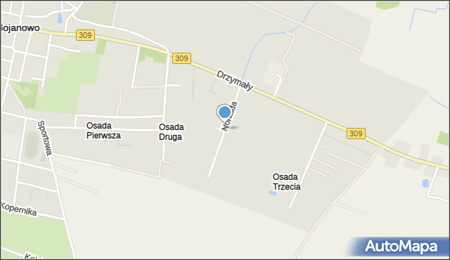 Bojanowo powiat rawicki, Norwida Cypriana Kamila, mapa Bojanowo powiat rawicki