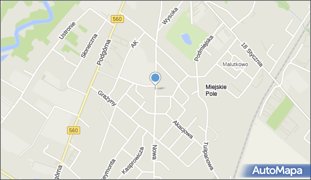 Brodnica, Nowa, mapa Brodnica