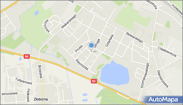 Brzeg, Norwida Cypriana Kamila, mapa Brzeg