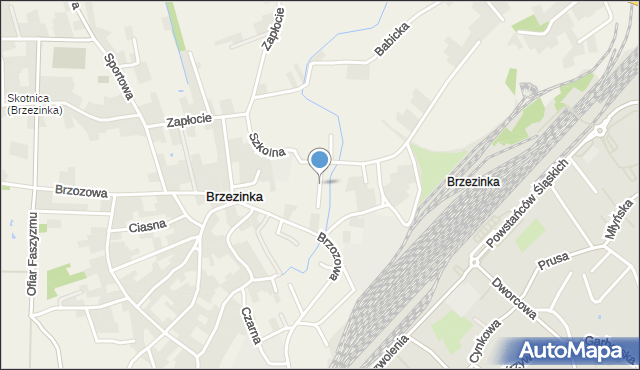 Brzezinka gmina Oświęcim, Nowa, mapa Brzezinka gmina Oświęcim