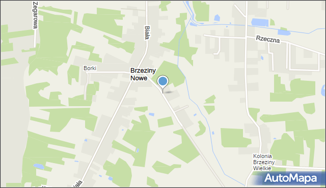 Brzeziny Nowe, Nowa, mapa Brzeziny Nowe