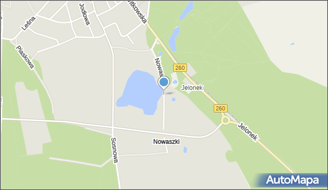Gniezno, Nowaszki, mapa Gniezna
