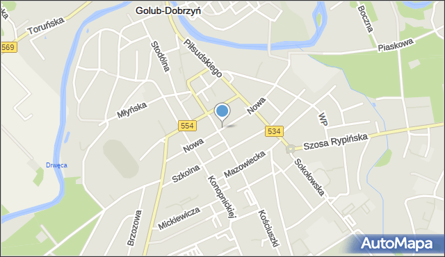 Golub-Dobrzyń, Nowa, mapa Golub-Dobrzyń