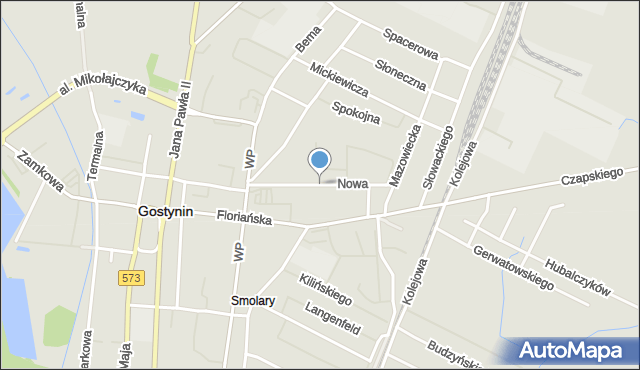 Gostynin, Nowa, mapa Gostynin