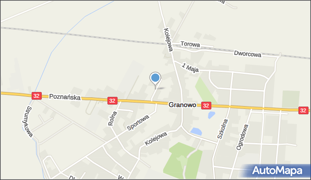 Granowo powiat grodziski, Nowa, mapa Granowo powiat grodziski