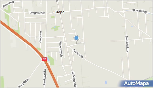 Grójec, Norwida Cypriana Kamila, mapa Grójec