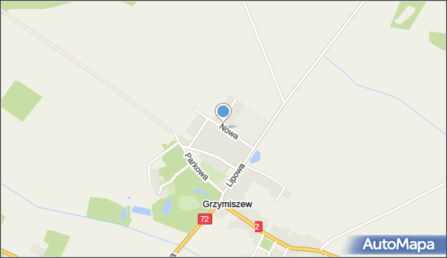 Grzymiszew, Nowa, mapa Grzymiszew