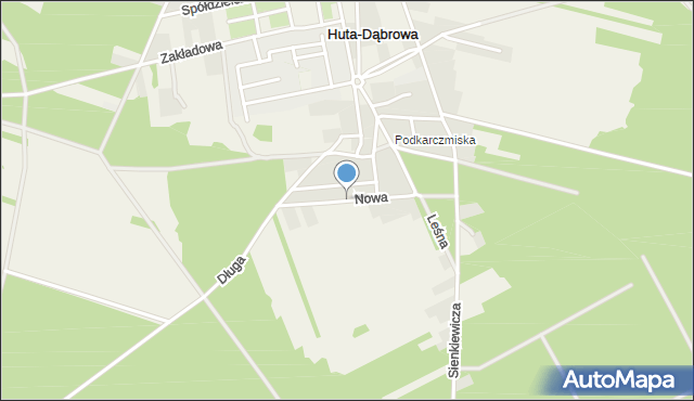 Huta-Dąbrowa, Nowa, mapa Huta-Dąbrowa