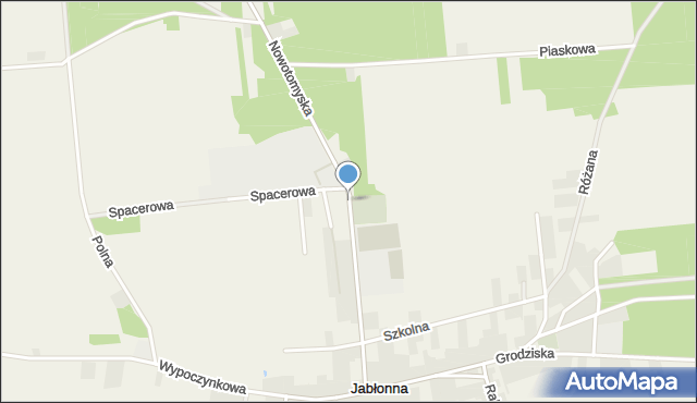 Jabłonna gmina Rakoniewice, Nowotomyska, mapa Jabłonna gmina Rakoniewice