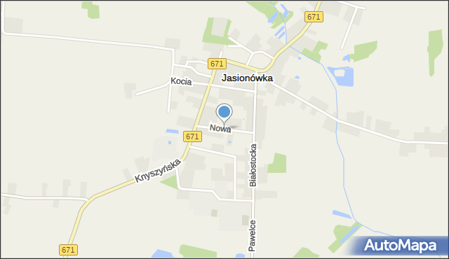 Jasionówka, Nowa, mapa Jasionówka