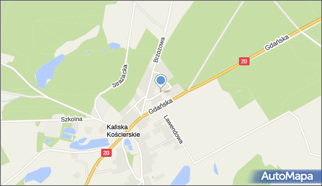 Kaliska Kościerskie, Nowa, mapa Kaliska Kościerskie