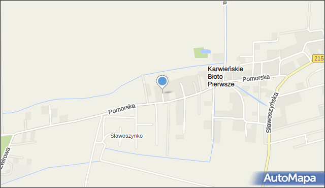 Karwieńskie Błoto Pierwsze, Nowa, mapa Karwieńskie Błoto Pierwsze