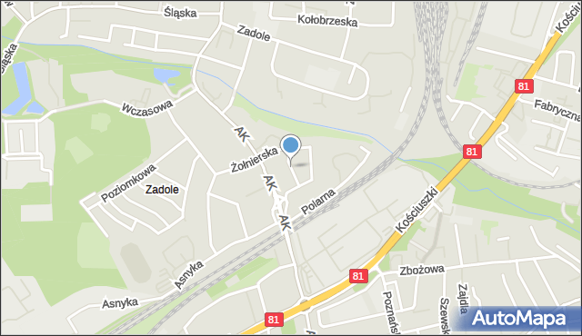 Katowice, Noskowskiego Zygmunta, mapa Katowic