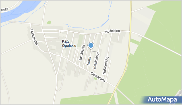 Kąty Opolskie, Nowa, mapa Kąty Opolskie